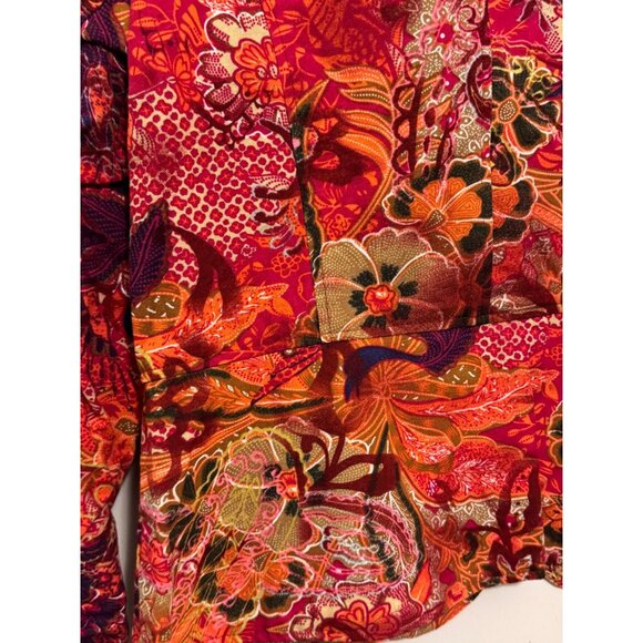 Coldwater Creek Womens Floral Jacket Small Multicolor Cotton - Picture 7 of 7